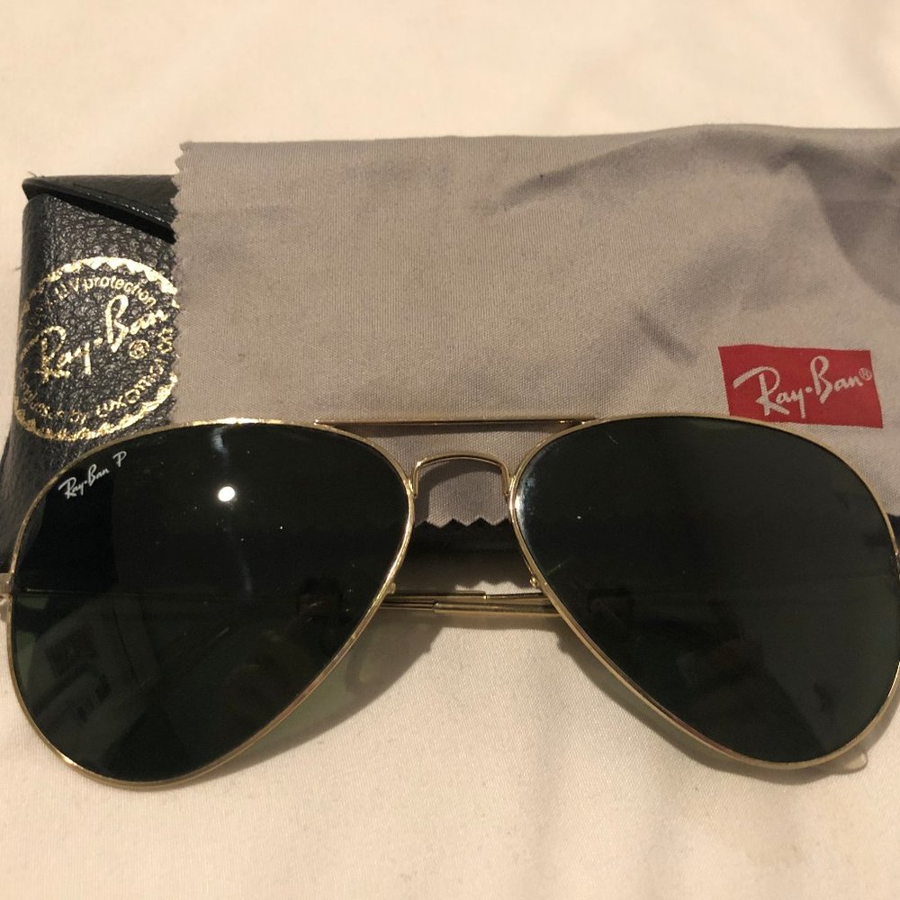 Ray Ban RB3025 Aviator Classic Polarized Gold